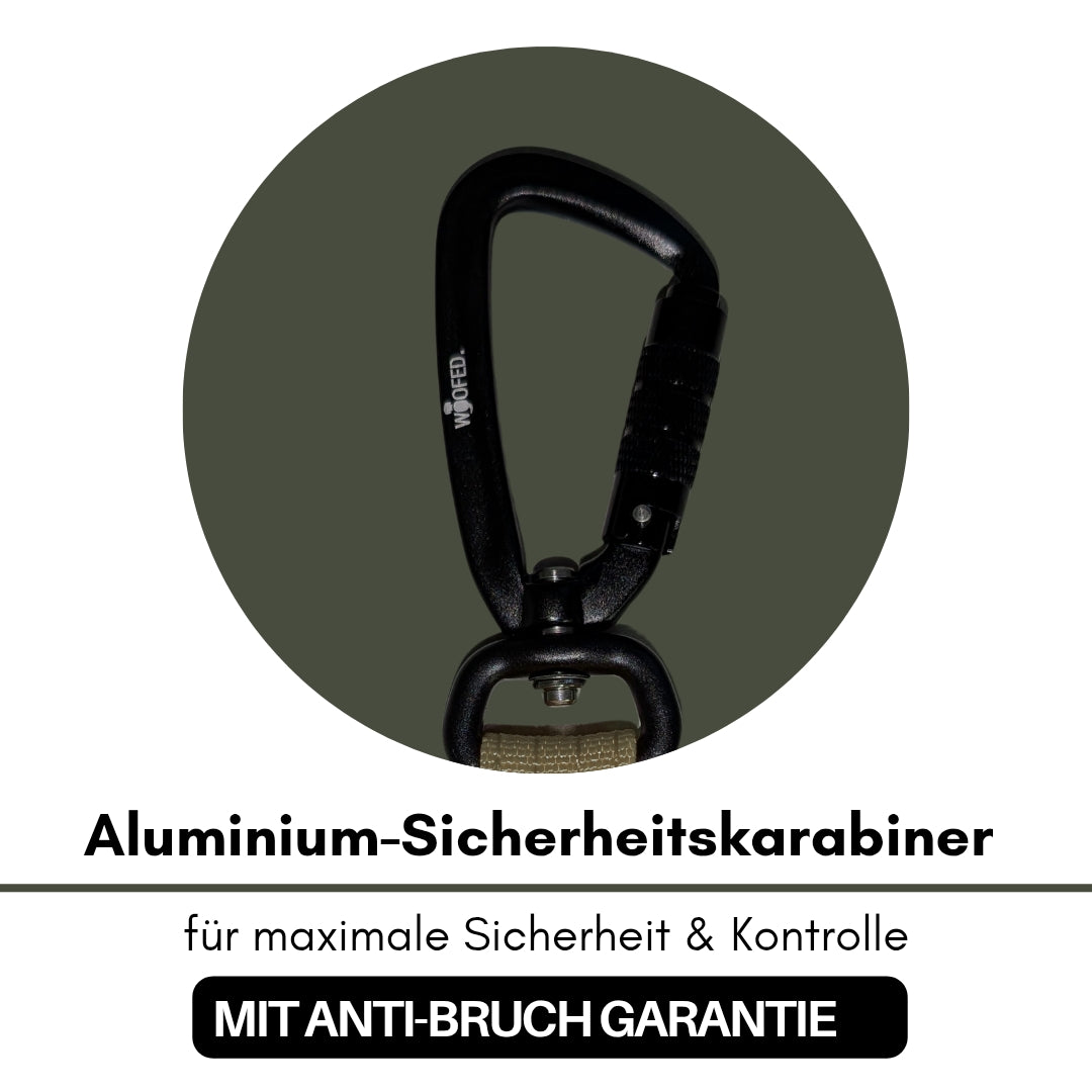 Nylon Retrieverleine verstellbar Military Olive