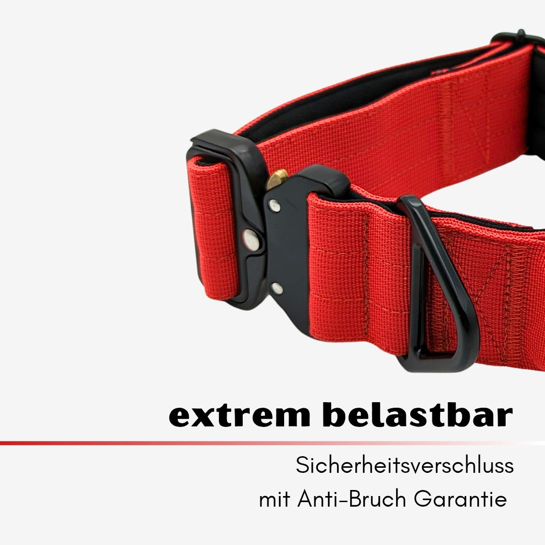 Nylon Tactical Collar Rosso Red