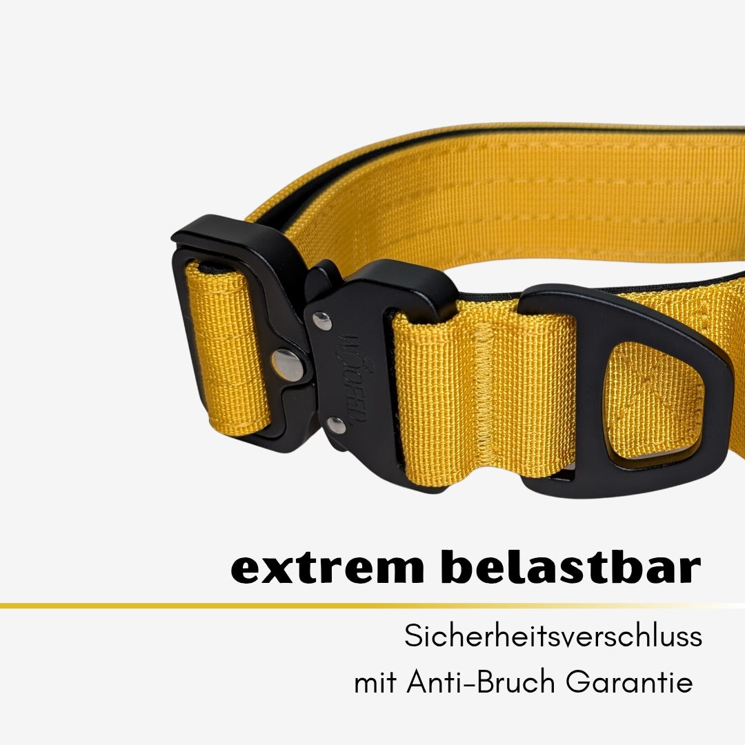 taktisches Nylon Halsband Sunset Yellow - ultraleicht