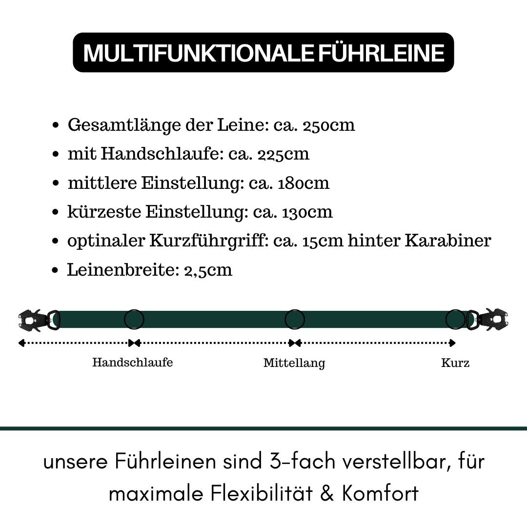taktische Nylon Führleine Dark Green