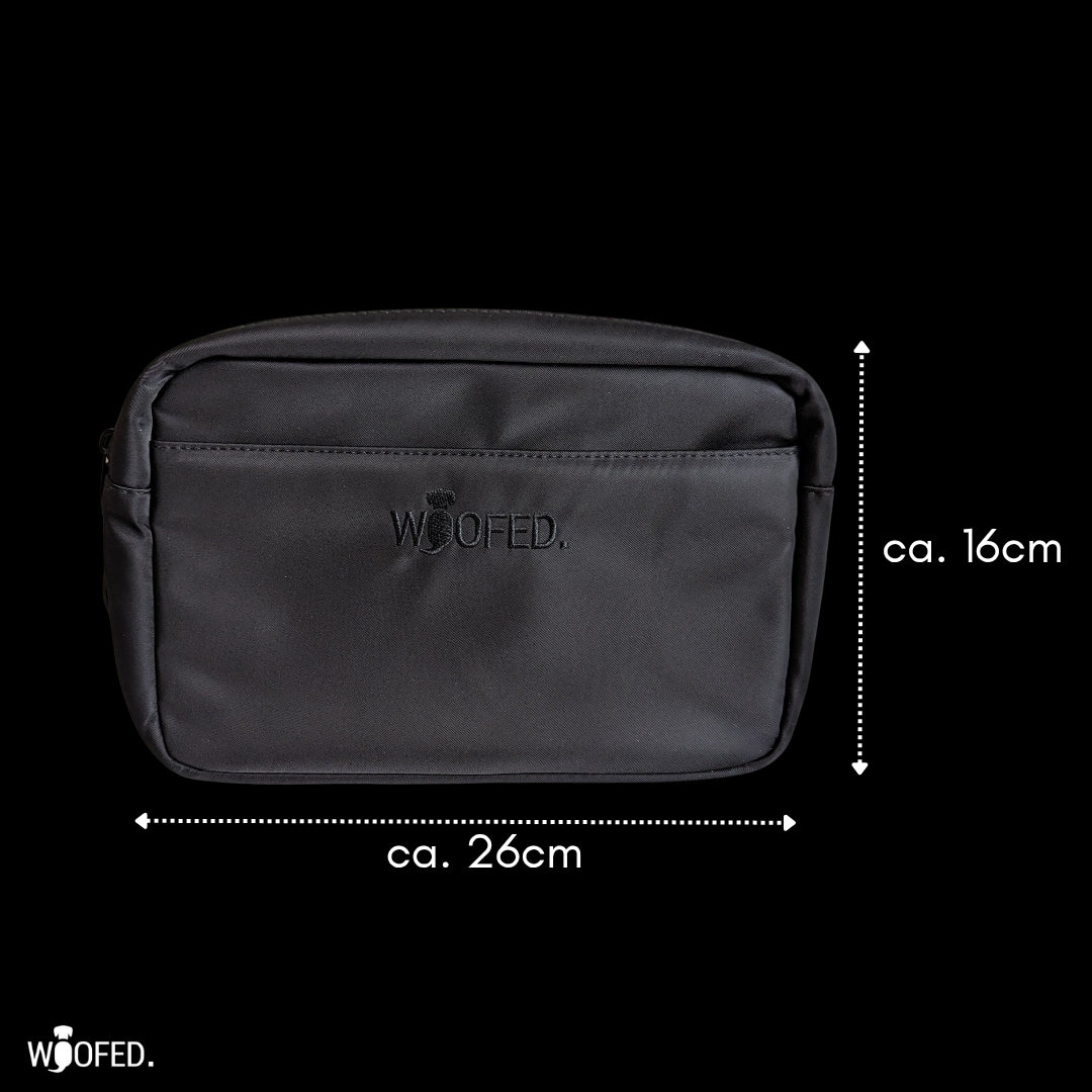 Multifunktionale Gassitasche - 2 in 1 Bauchtasche & Schultertasche Schwarz