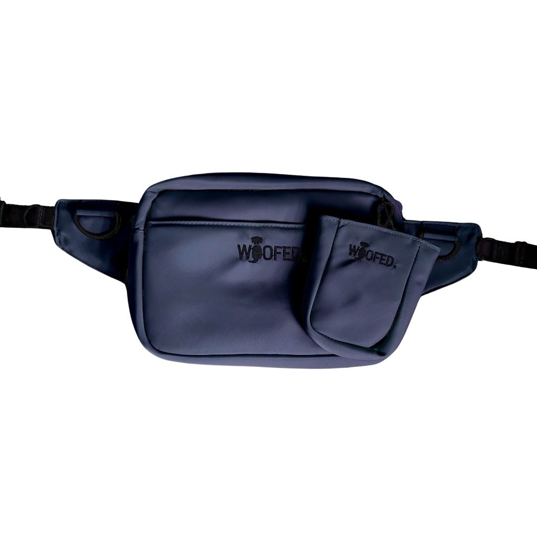 Multifunktionale Gassitasche - 2 in 1 Bauchtasche & Schultertasche Mignight Blue