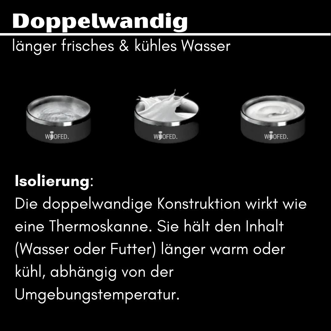 Premium Edelstahlnapf Mystery Black