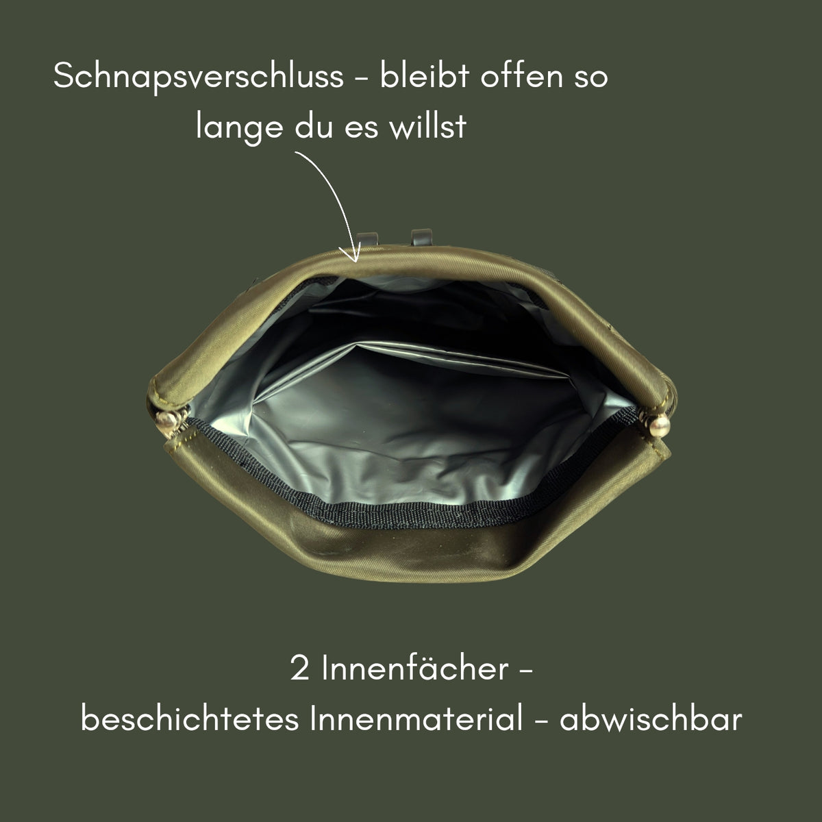 Umhängetasche für Hundehalter Olive