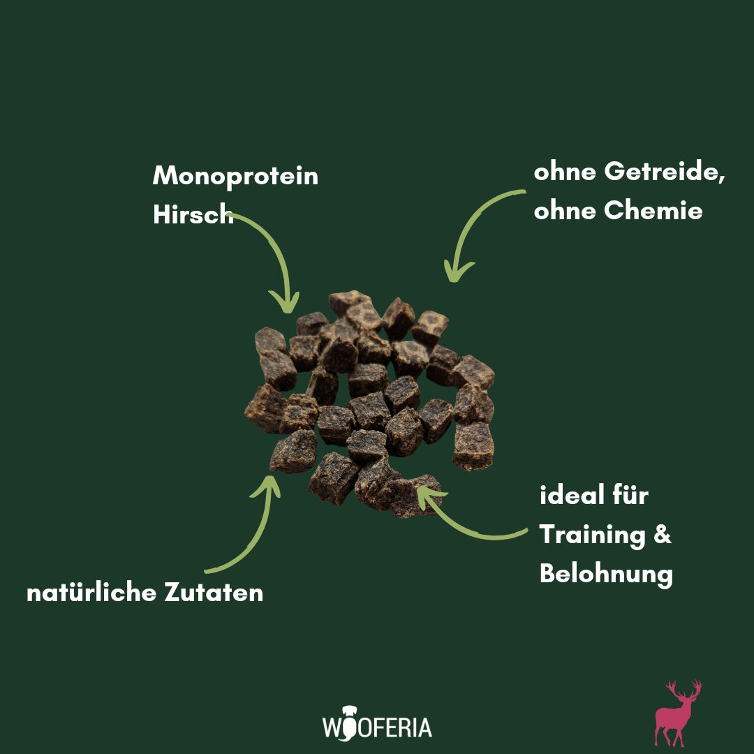 Hirschfleisch Würfel PUR