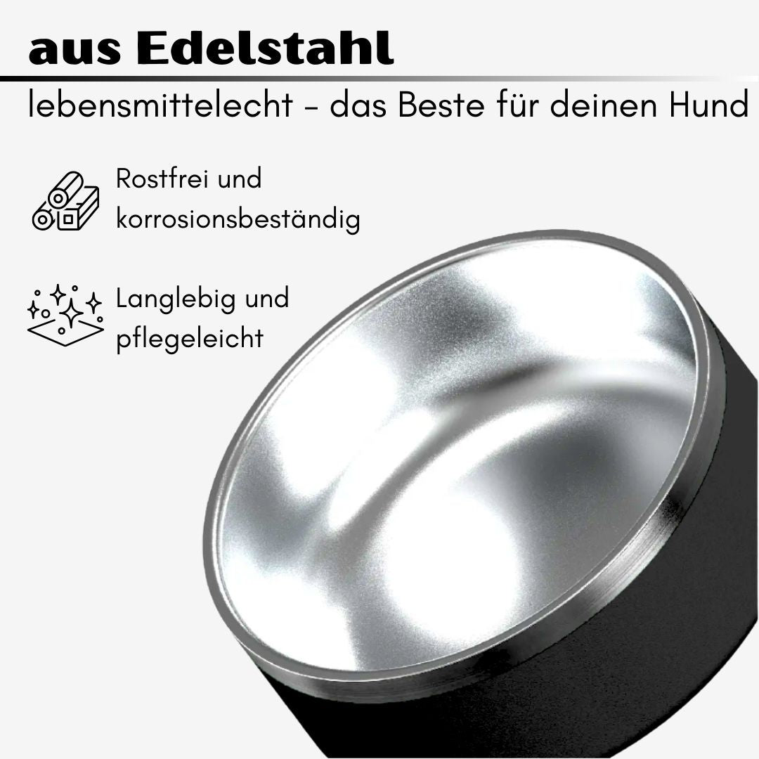 Premium Edelstahlnapf Mystery Black