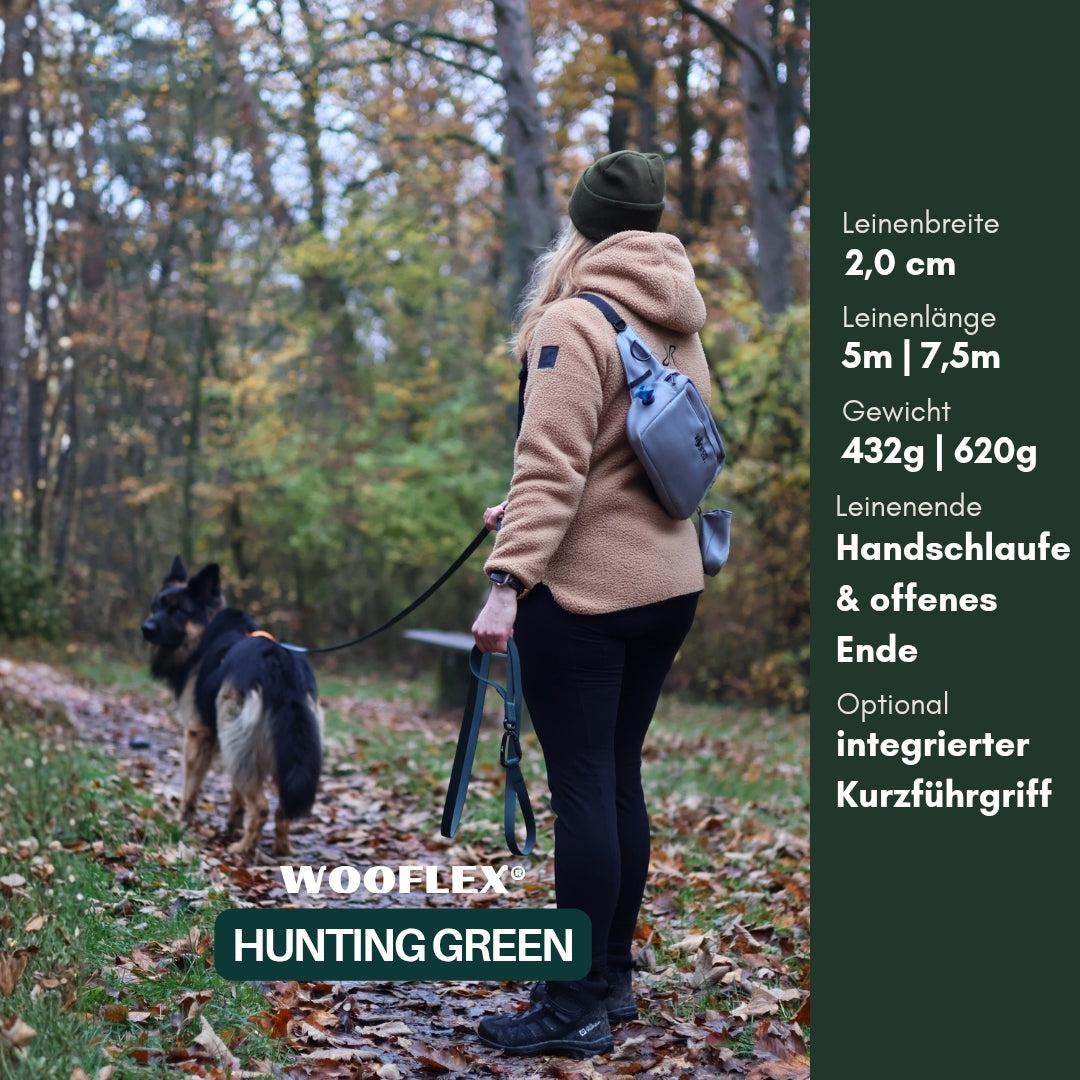 multifunktionale Schleppleine WOOFLEX® Hunting Green
