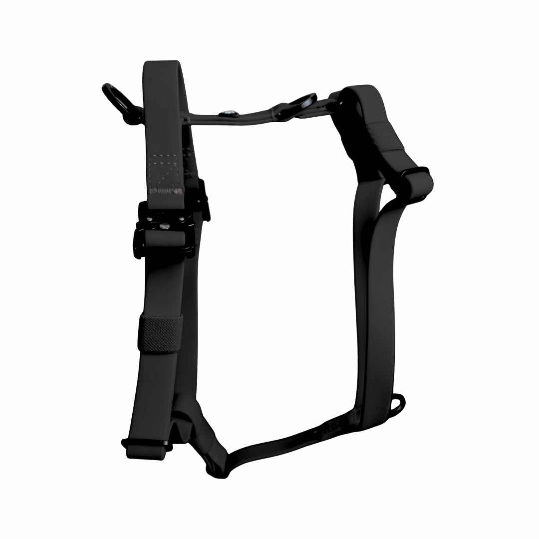 Y-Hundegeschirr WOOFLEX® 4fach-verstellbar mit Griff und Sicherheitsschnallen Phantom Black - wasserfest