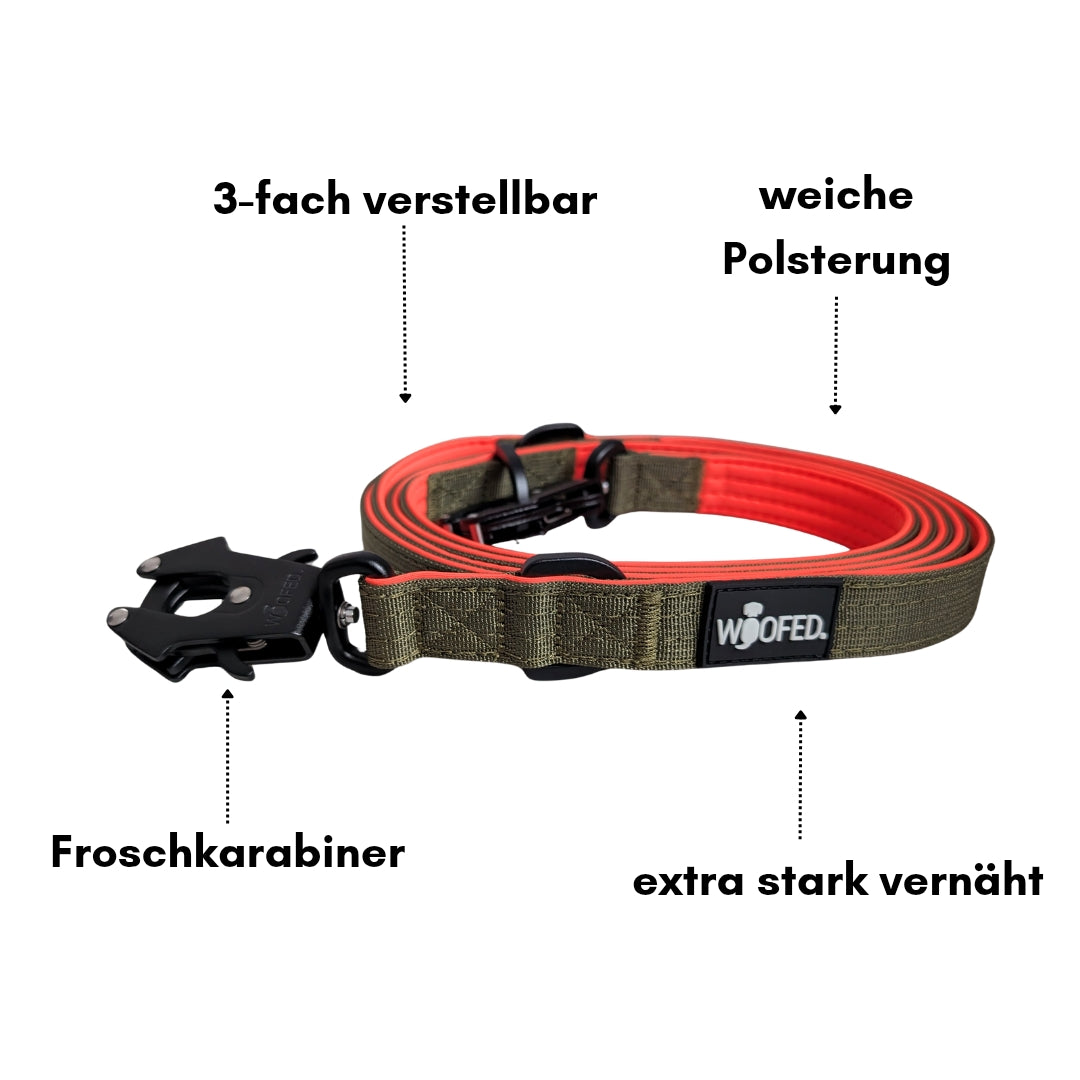 taktische Nylon Führleine Hunter Glow