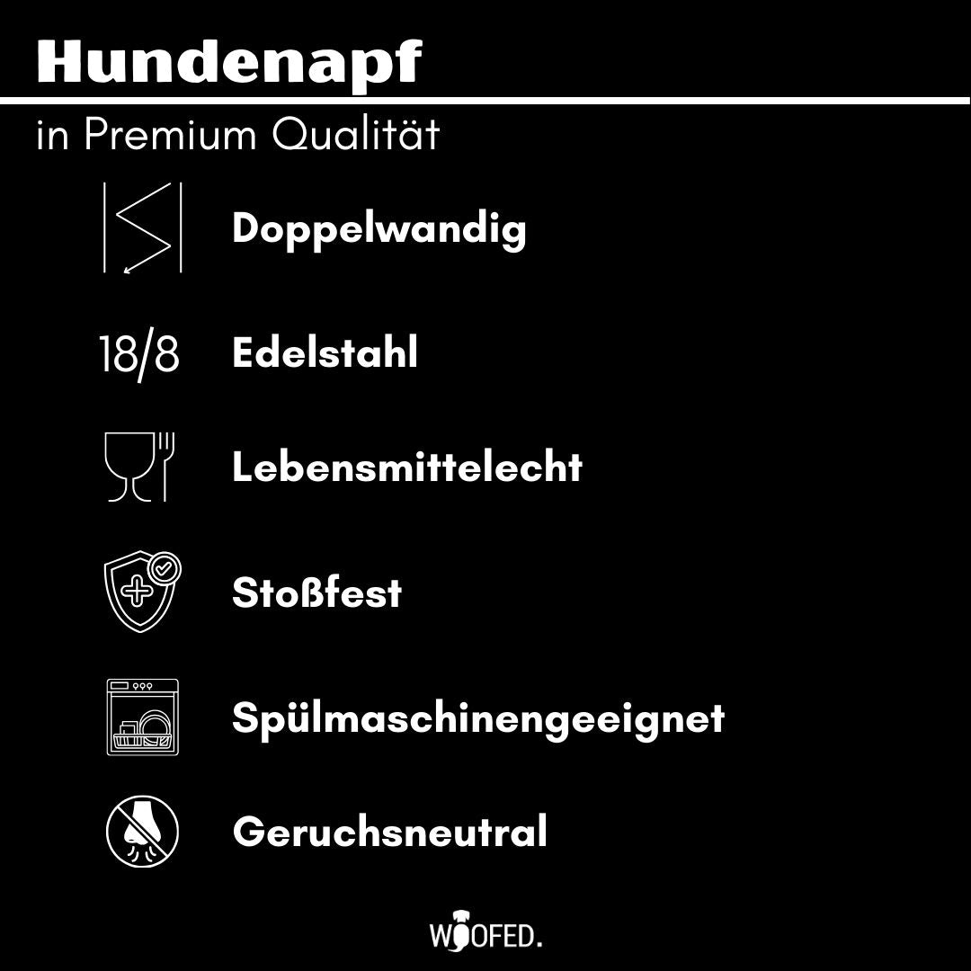 Premium Edelstahlnapf Mystery Black