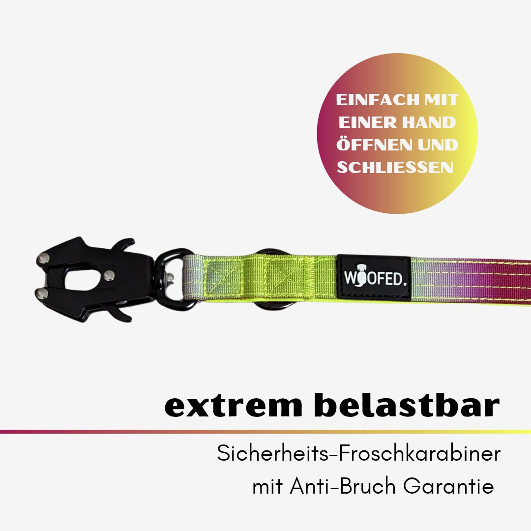 Nylon Tactical Leash Lime Wine