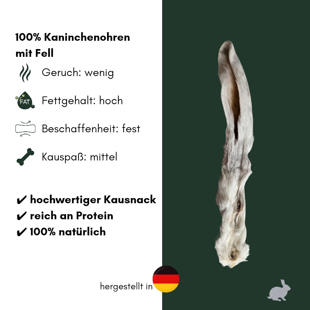 Kaninchenohren mit Fell