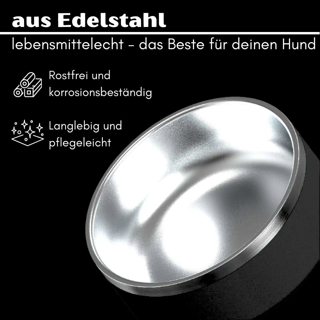 Premium Edelstahlnapf Mystery Black