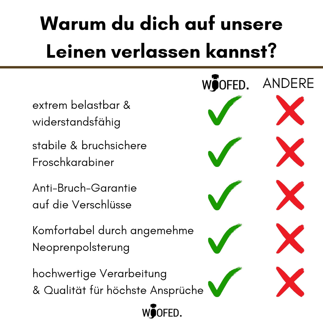 taktische Nylon Führleine Dark Brown