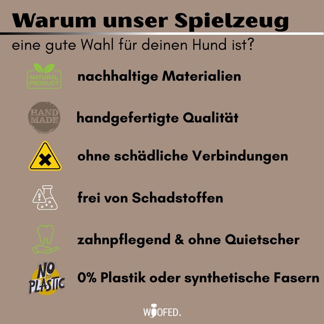 nachhaltiges Hundespielzeug Hund Bruno