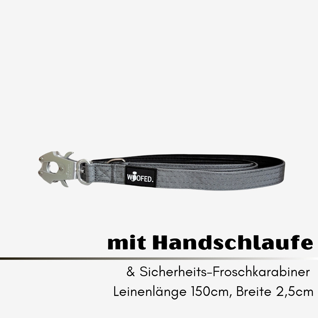 taktische Nylon Führleine Silver Grey