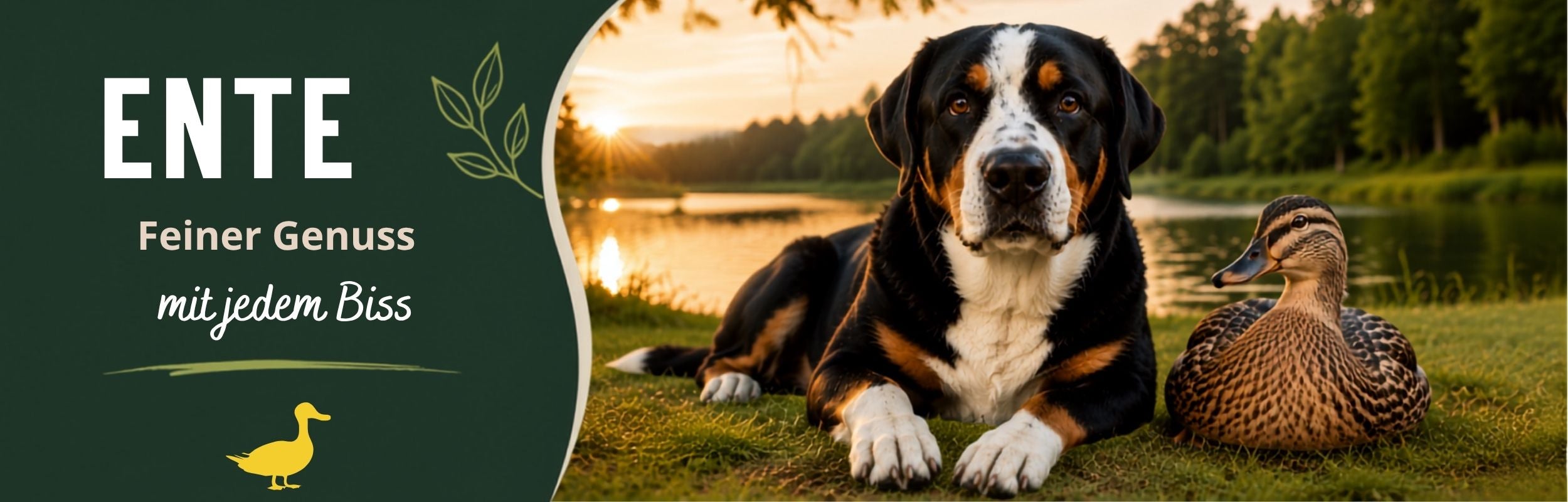 Natürliche Leckerlis und Kauartikel für Hunde mit Ente 