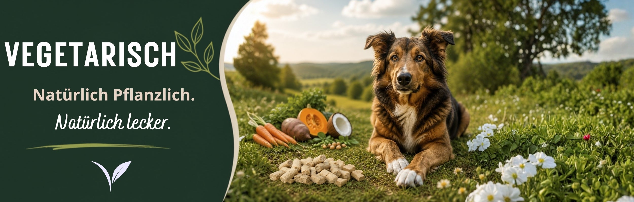 Natürlich, pflanzliche vegetarische Hundeleckerlis mit Käse oder Kokos für Hunde 
