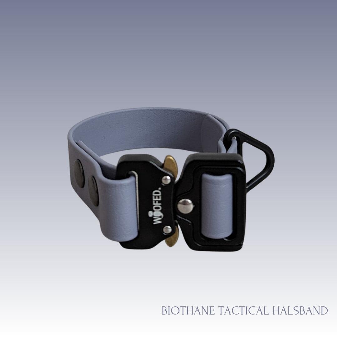 Biothane Tactical Halsband GREY - WOOFED.