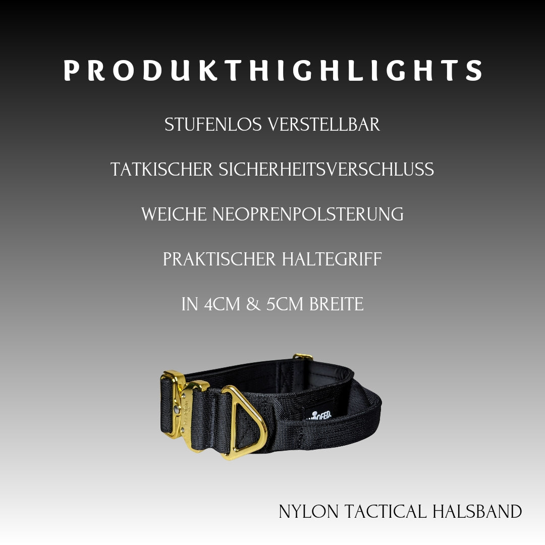 Nylon Tactical Halsband BLACK GOLD