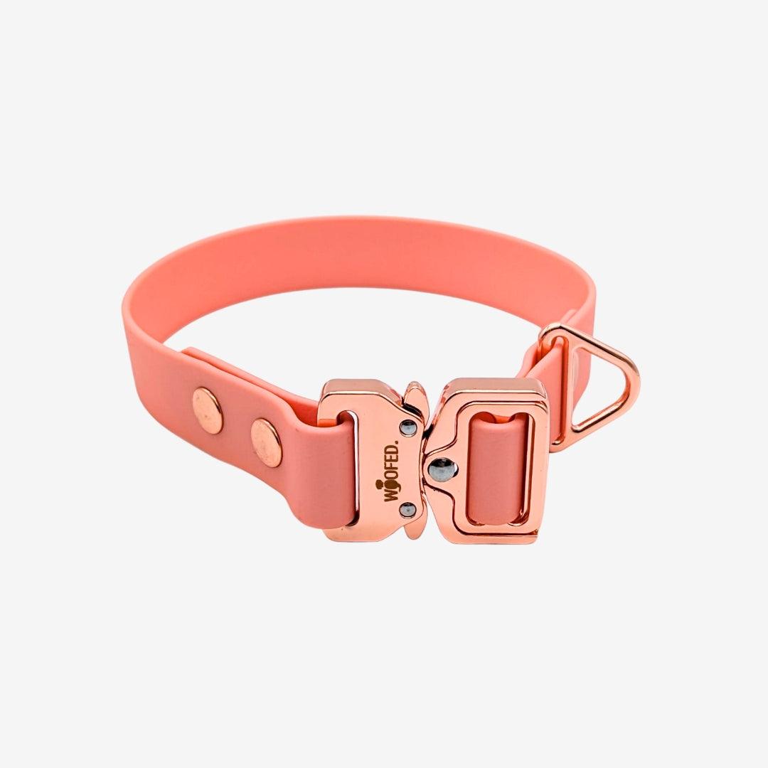 Biothane Tactical Halsband ROSE GOLD - WOOFED.