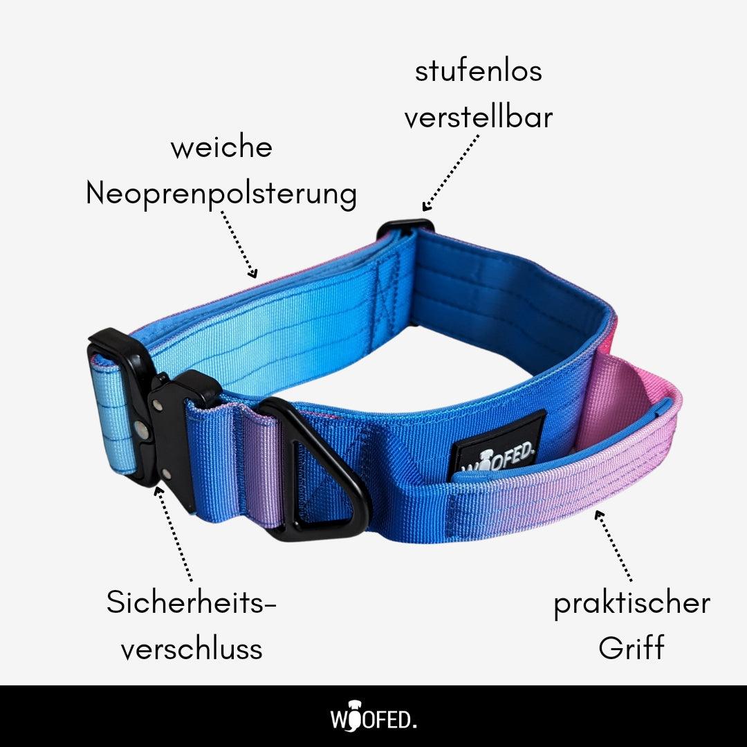 Nylon Tactical Halsband PINK BLUE SKY - WOOFED.