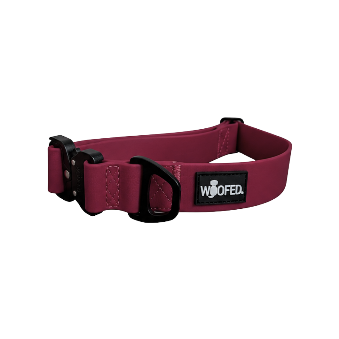 Halsband WOOFLEX® Tactical verstellbar ohne Griff Burgundy