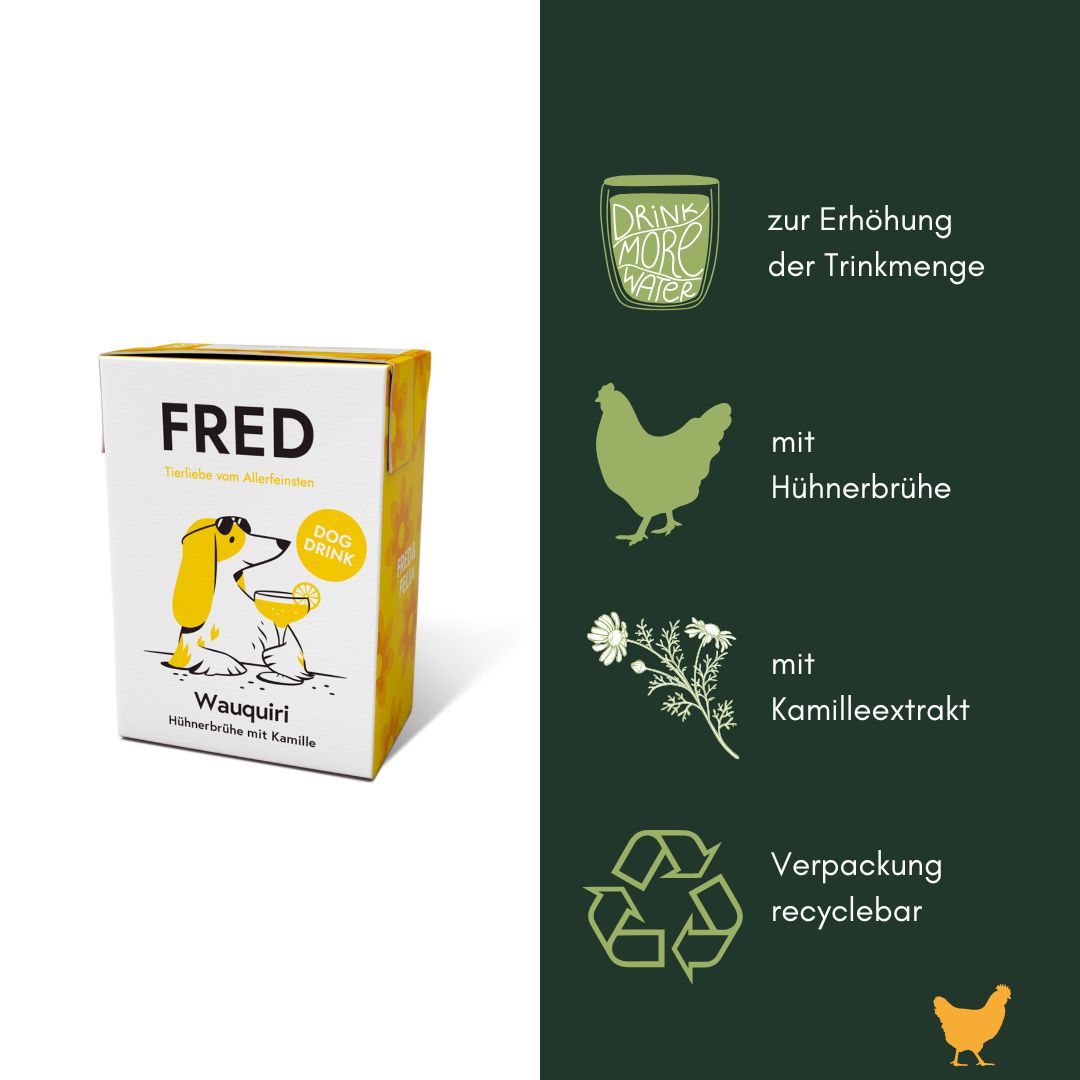 Dog Drink Wauquiri Huhn