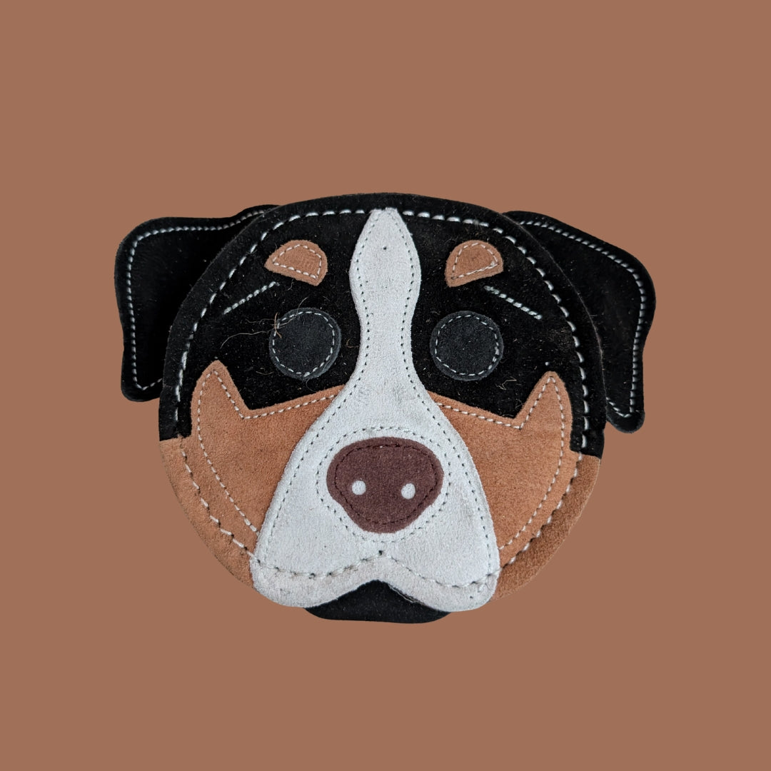 Großer Schweizer Sennenhund Hundekopf aus natürliches Hundespielzeug aus Wollfilz ca. 18cm 