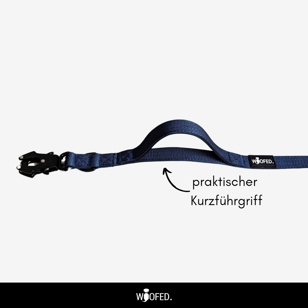 Nylon Halsband-Leine-Set Midnight Blue ultraleicht