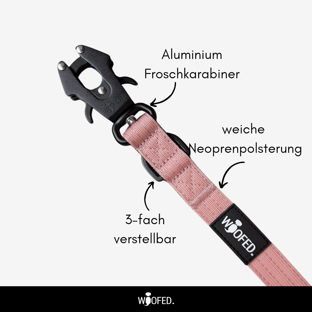 Nylon Tactical Führleine DUSTY ROSE