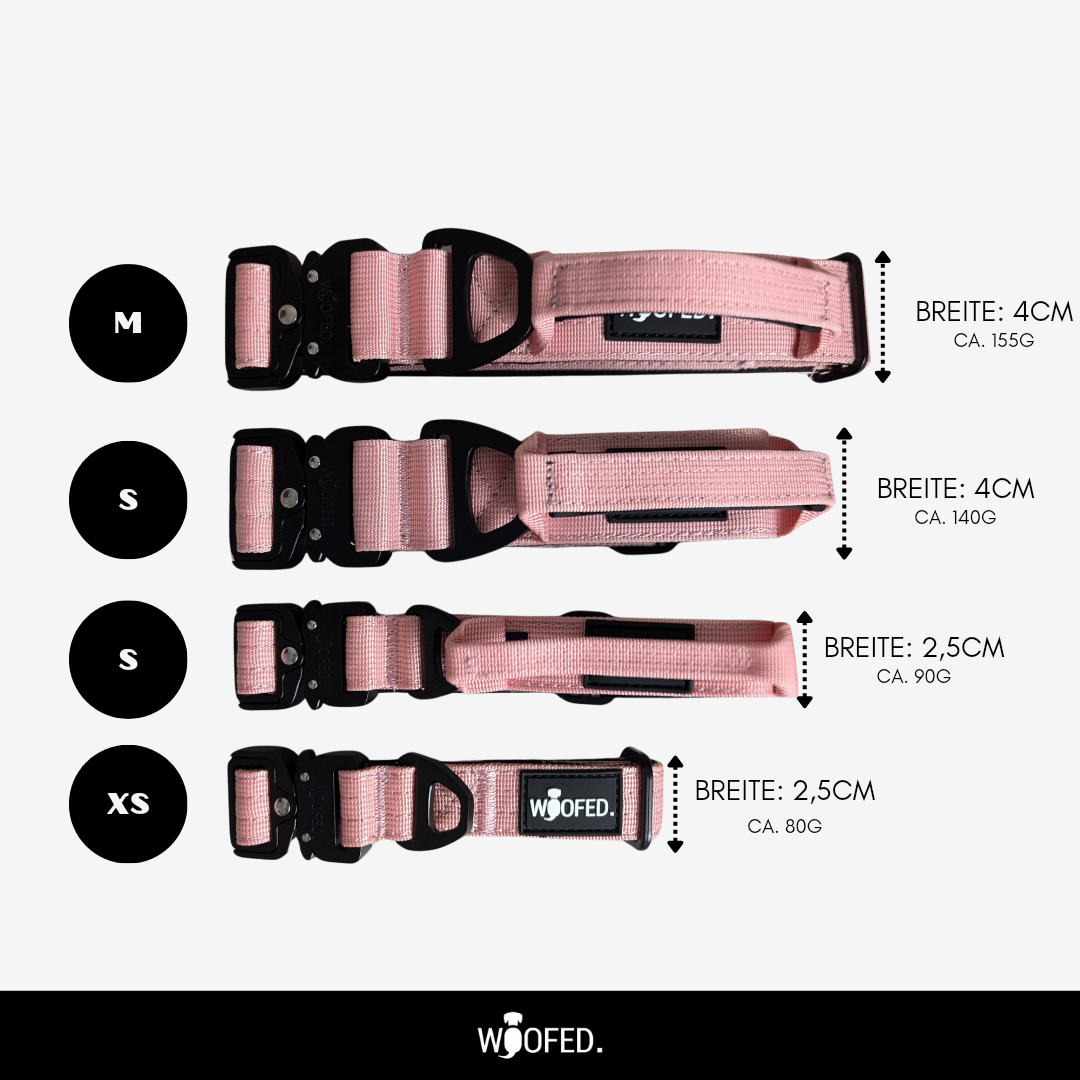 Nylon Tactical Halsband DUSTY ROSE - Ultraleicht