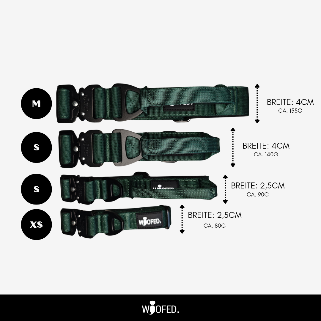 Nylon Tactical Halsband DARK GREEN - Ultraleicht