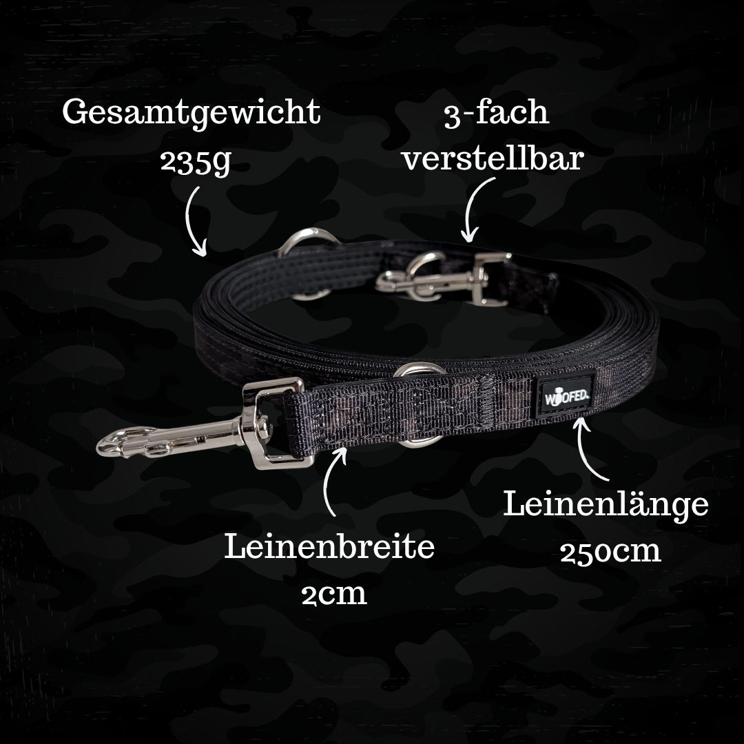 Nylon Classic Halsband-Leine-Set Camo