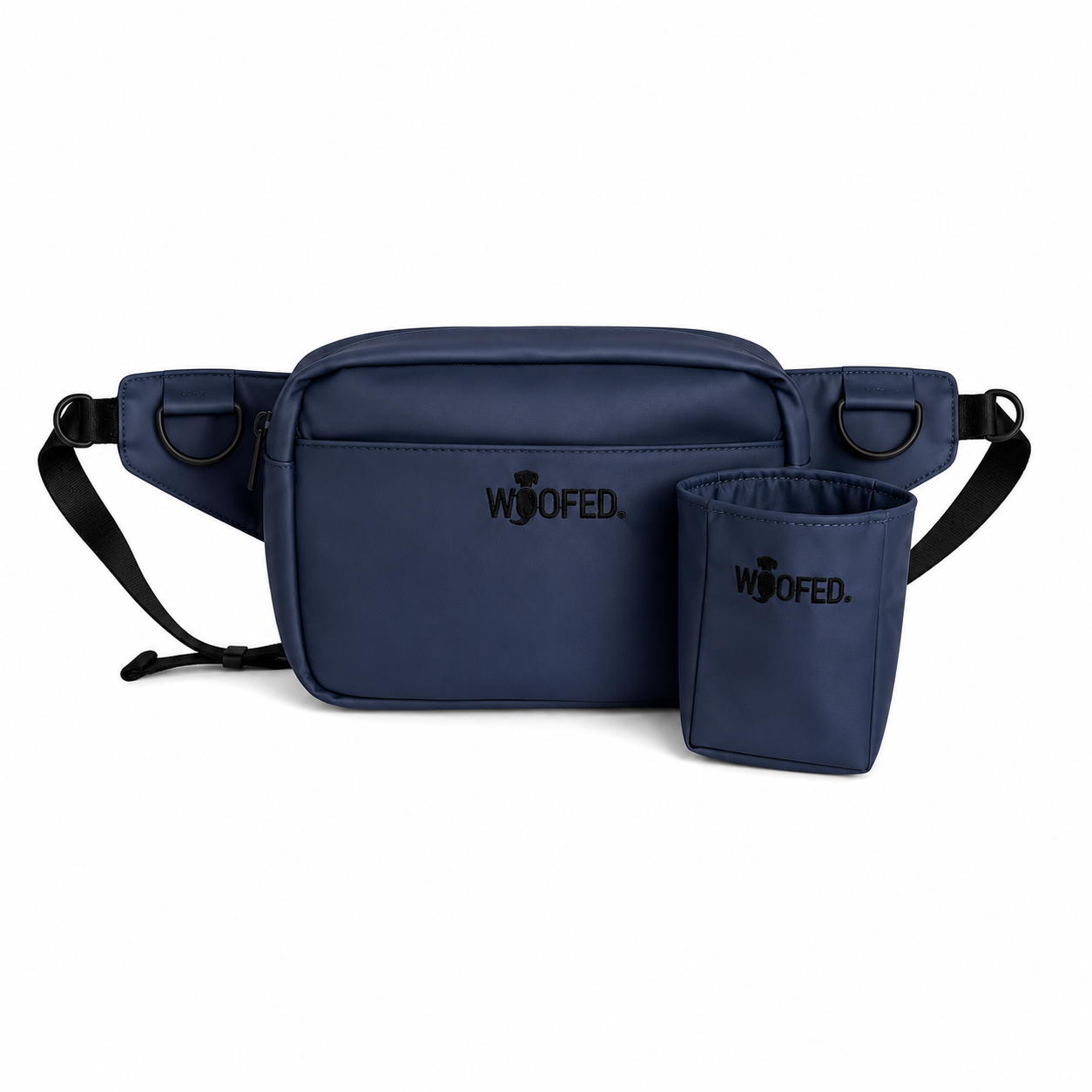 Multifunktionale Gassitasche in Dunkelblau mit gratis Leckerlibeutel als Cross Body und Bauchtasche 