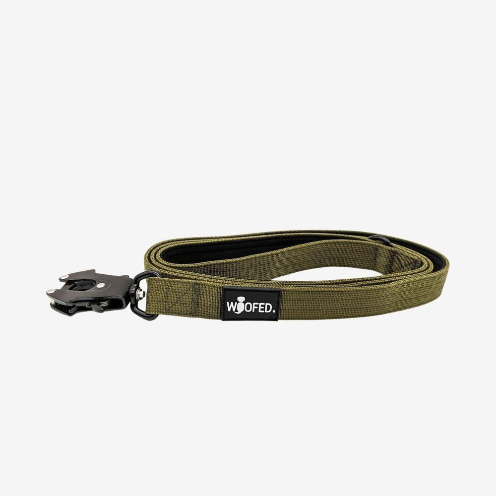 Nylon Halsband-Leine-Set Military Olive ultraleicht