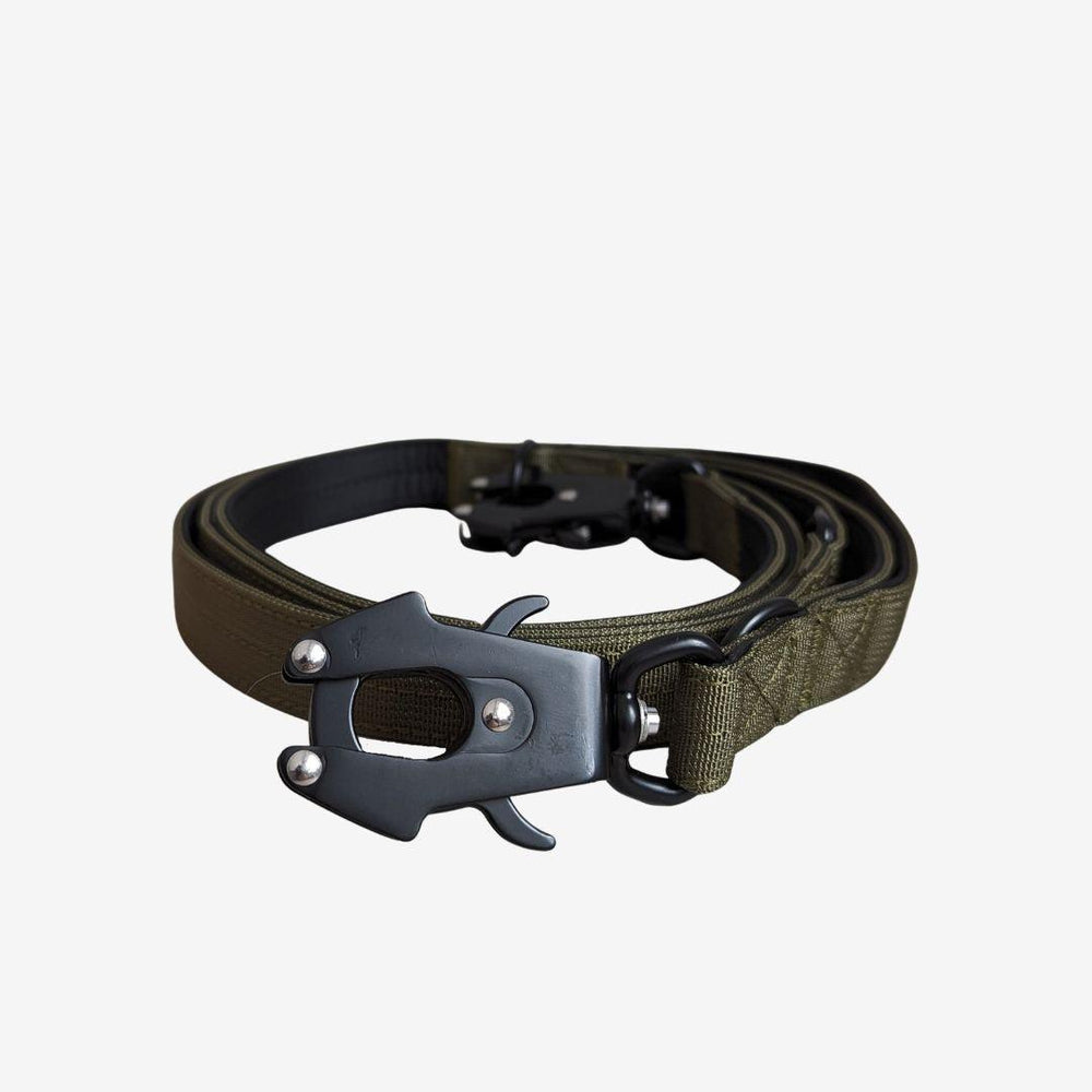 Nylon Halsband-Leine-Set Military Olive ultraleicht
