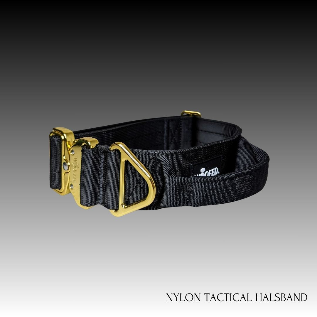 Nylon Tactical Halsband BLACK GOLD