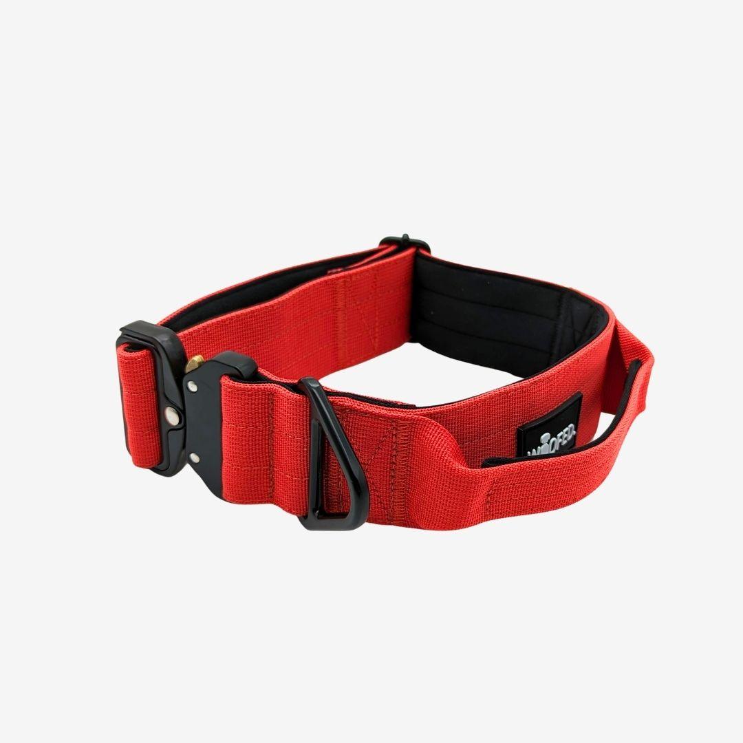 Nylon Tactical Halsband ROSSO RED - WOOFED.