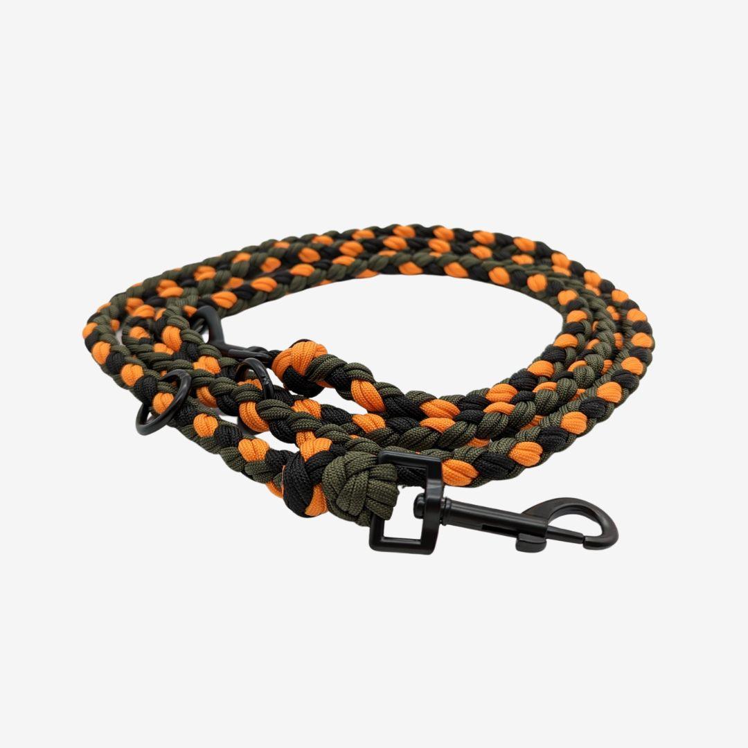 Paracord Führleine BURNT UMBER - WOOFED.