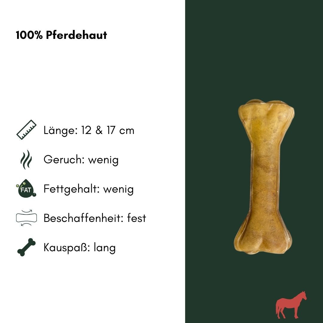 Pferdehaut Kauknochen
