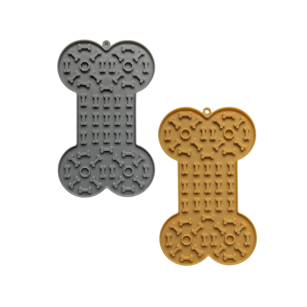 Schleckmatte mit Spachtel Knochen