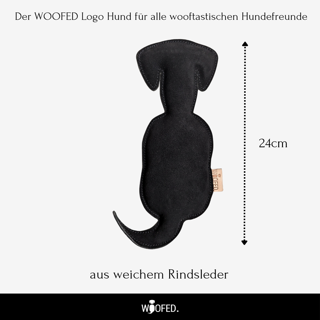 Rindsleder Hund "WOOFED."