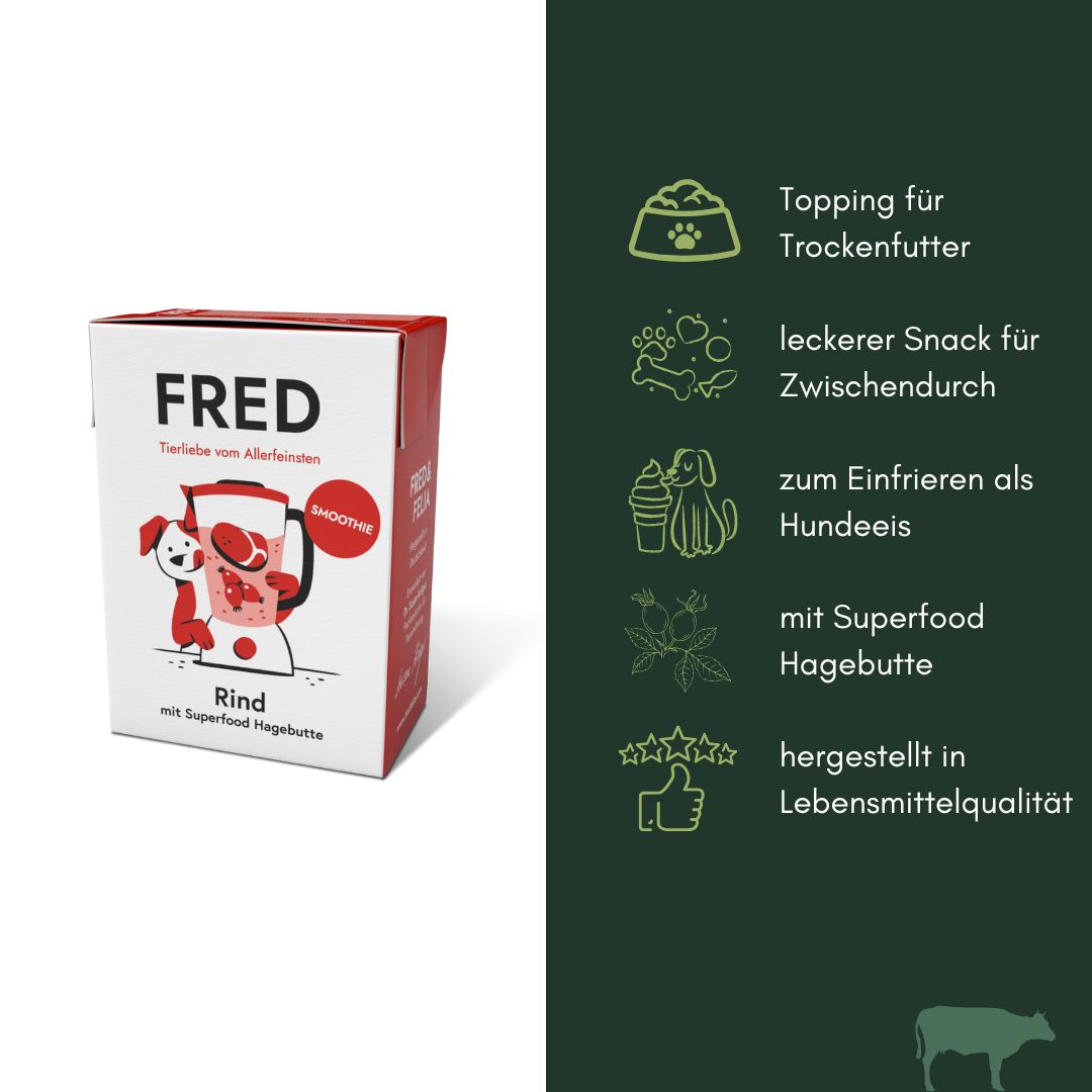 Smoothie Rind mit Hagebutte