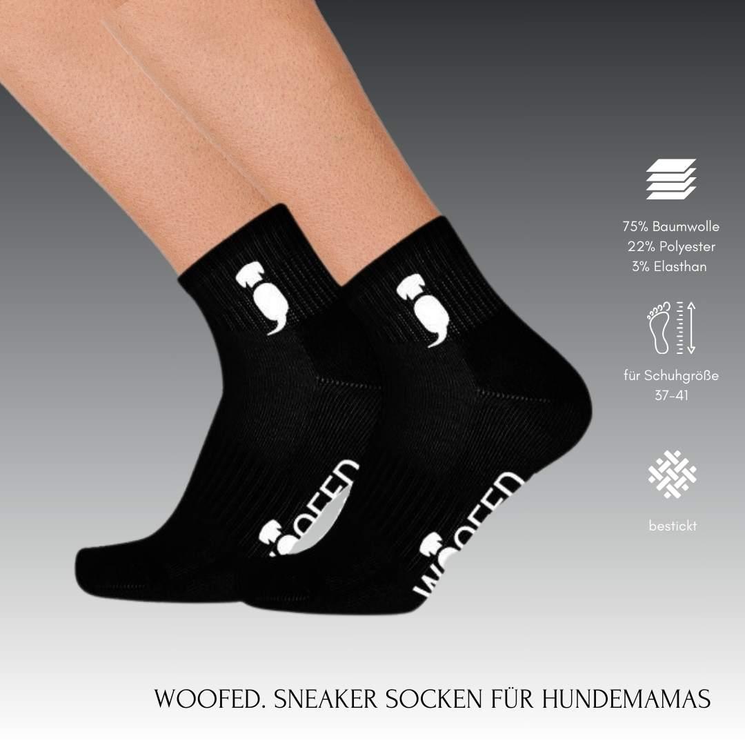 Sneaker Socken WOOFED. aus Baumwolle für jede Hundemama 