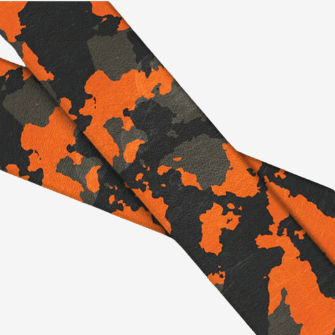 UV Biothane verstellbare Führleine Orange Camo - WOOFED.