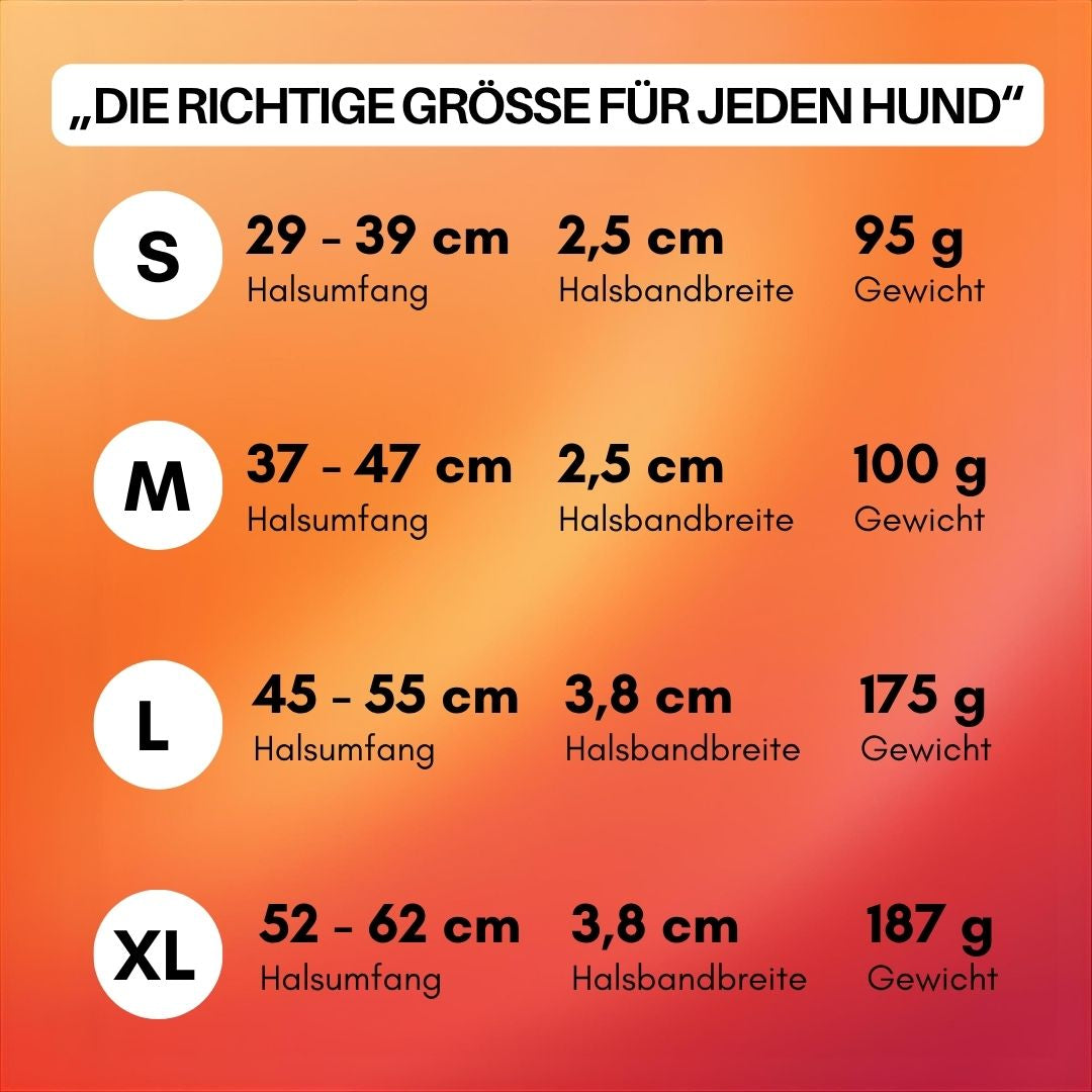 Halsband WOOFLEX® Classic verstellbar Sunset Orange