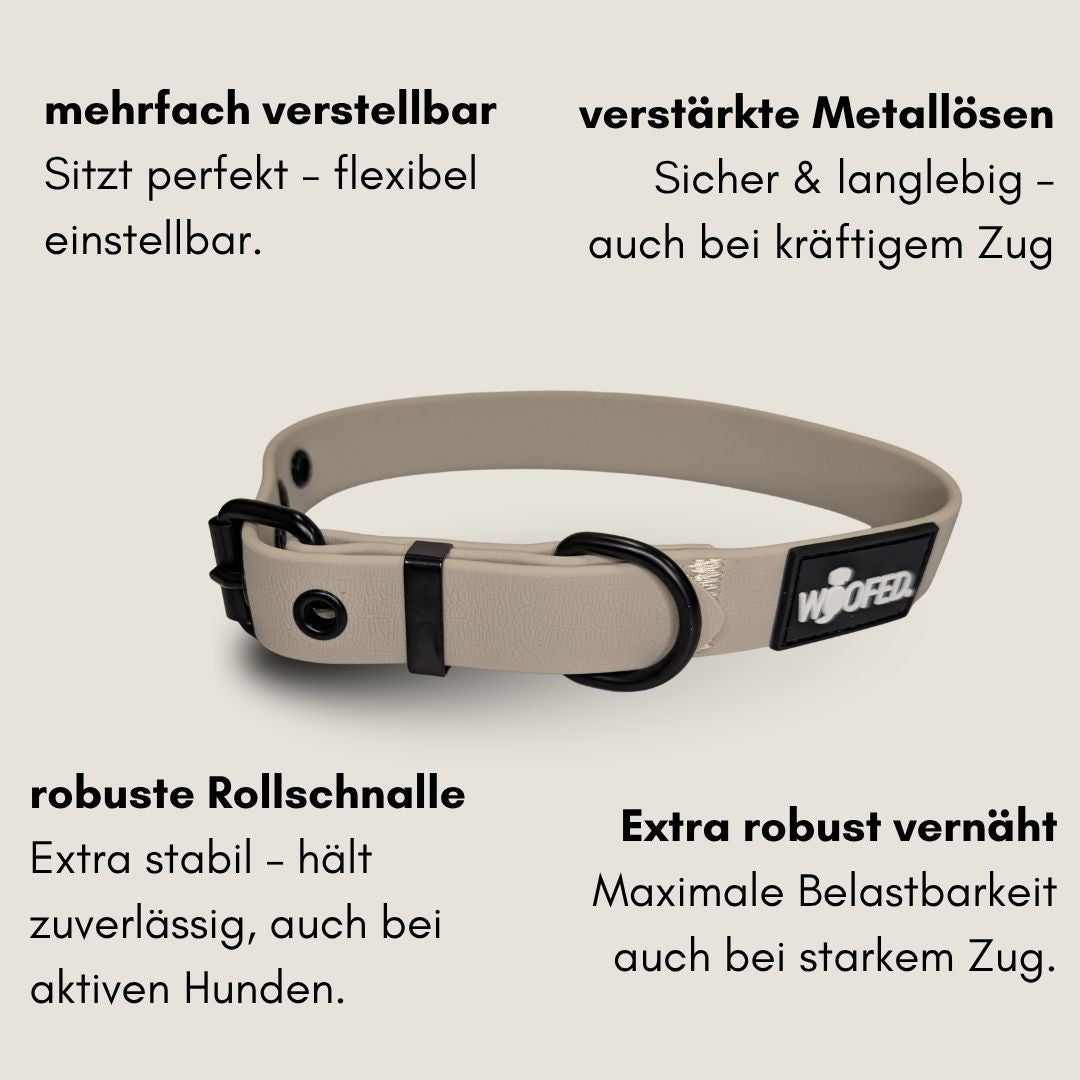 Halsband WOOFLEX® Classic verstellbar Desert Sand