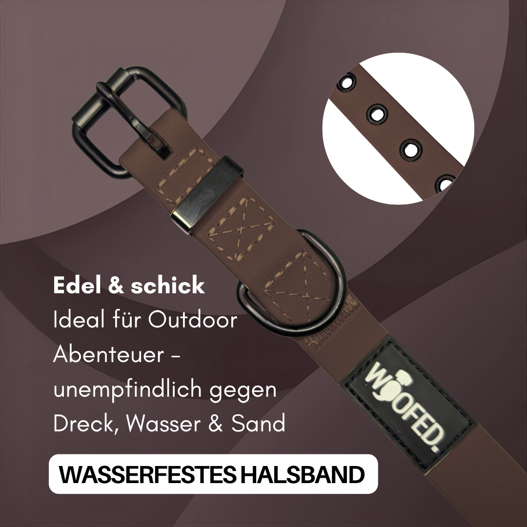 Halsband WOOFLEX® Classic verstellbar Espresso