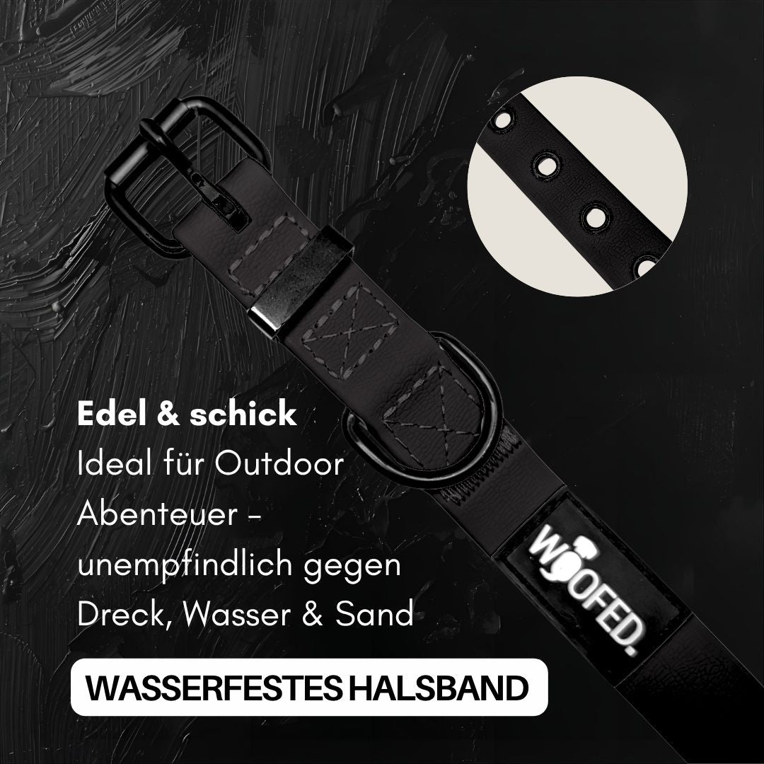 Halsband WOOFLEX® Classic verstellbar Phantom Black